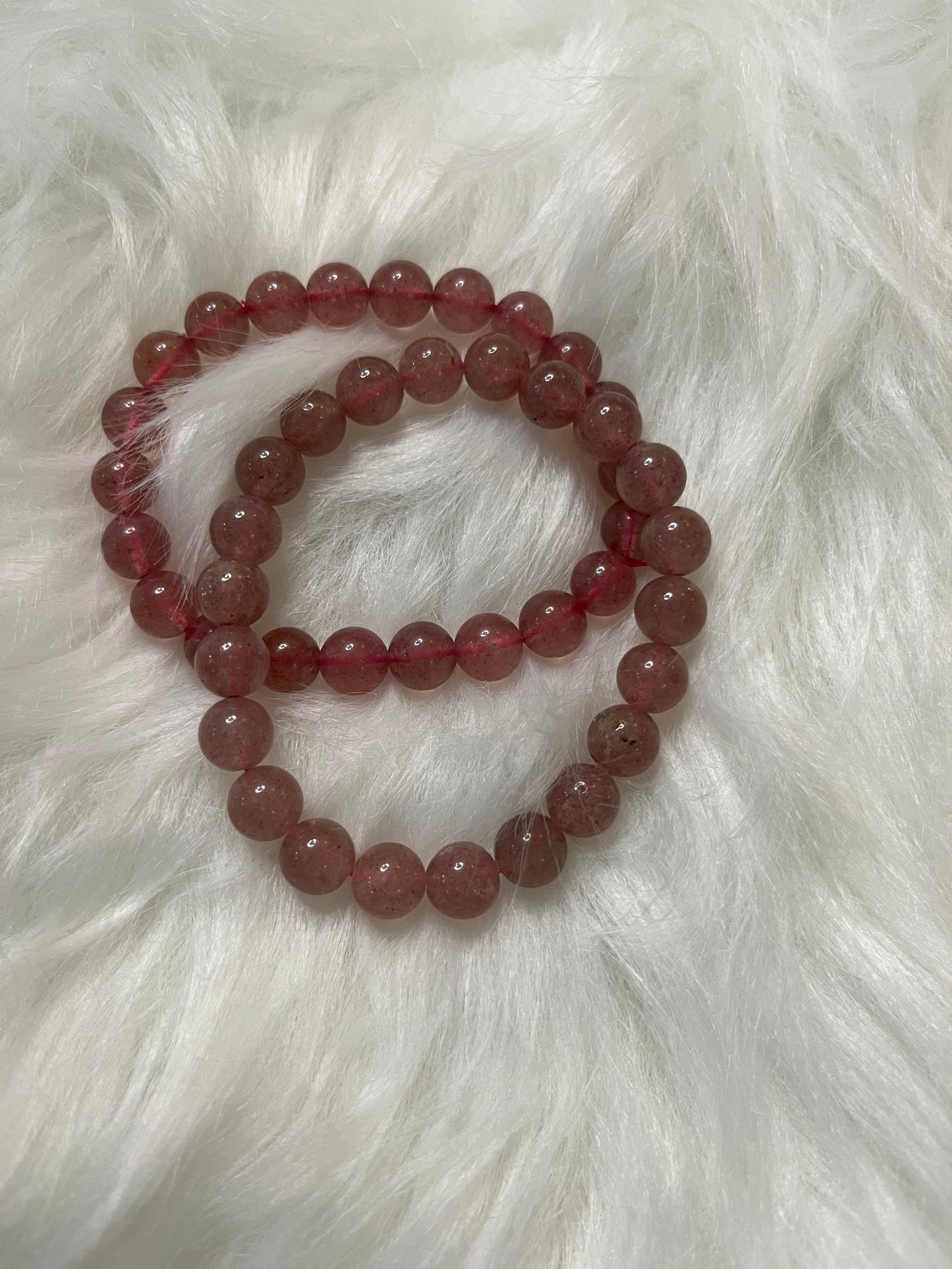 Natural Strawberry Crystal Hand String ( buy 1 get 1 free)