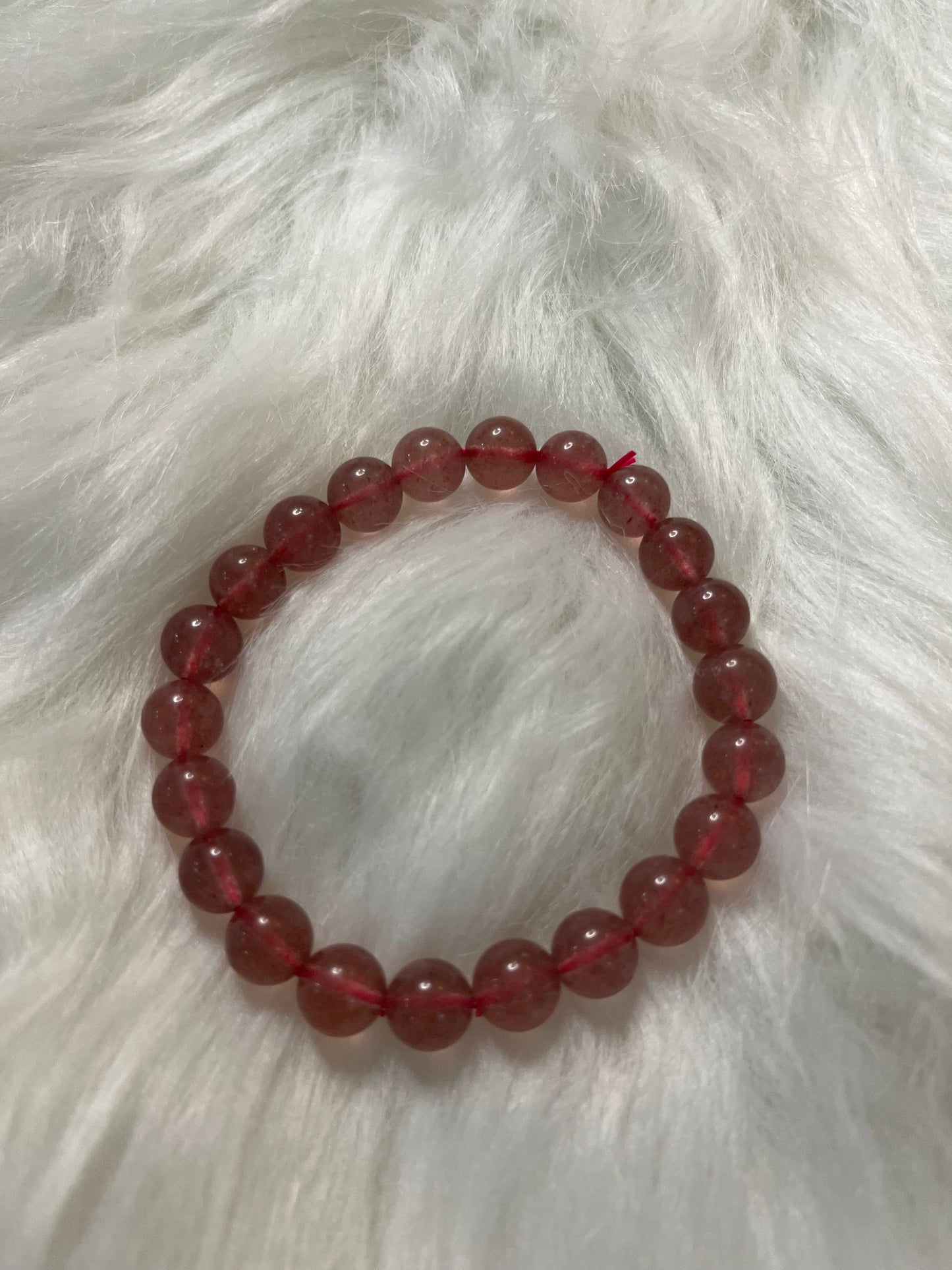 Natural Strawberry Crystal Hand String ( buy 1 get 1 free)