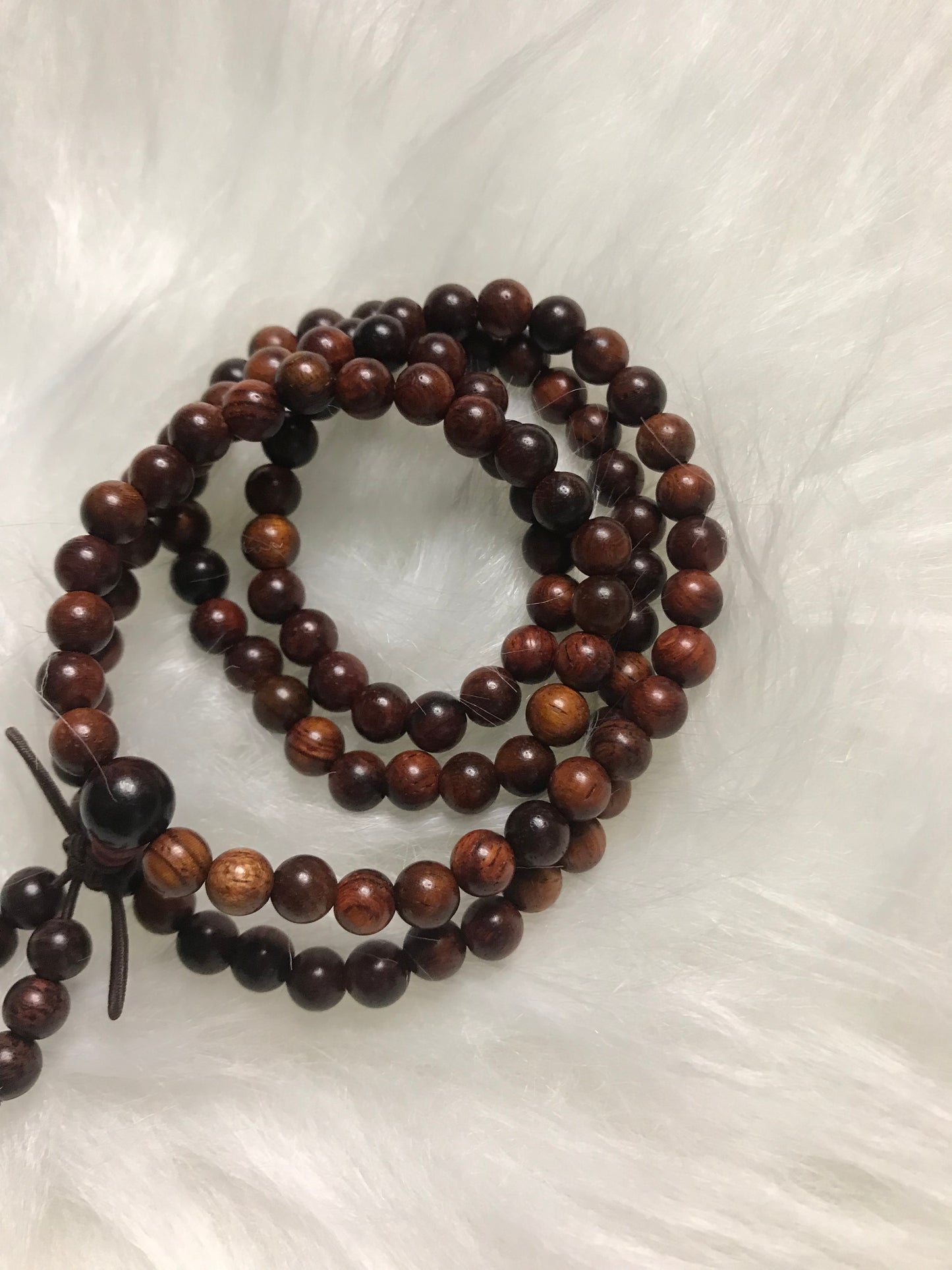 108 seed rosewood primary color bracelet!