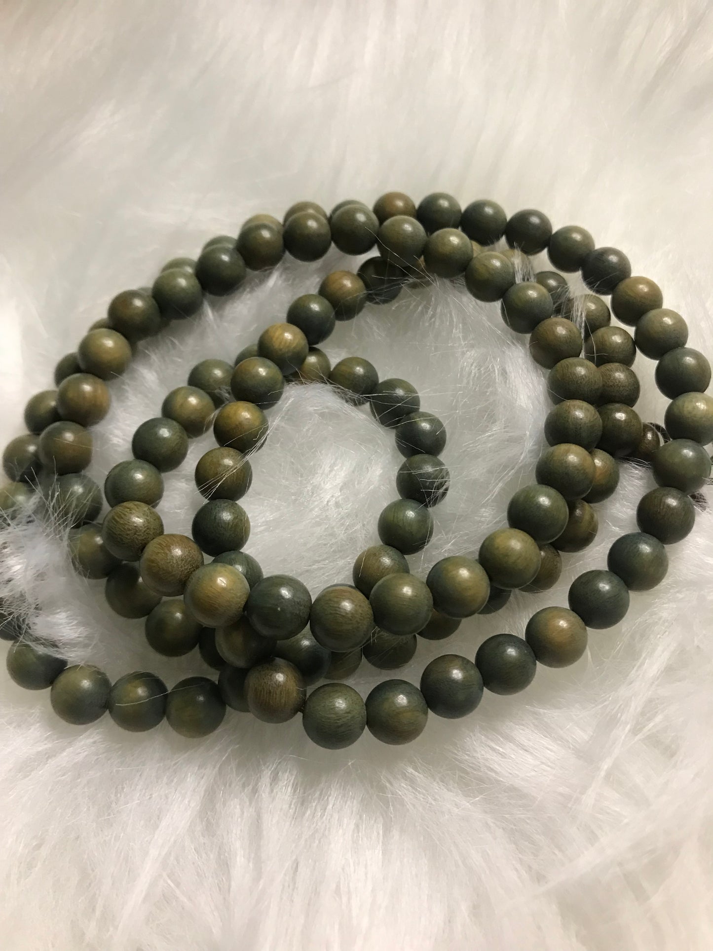 108 green sandalwood bracelets