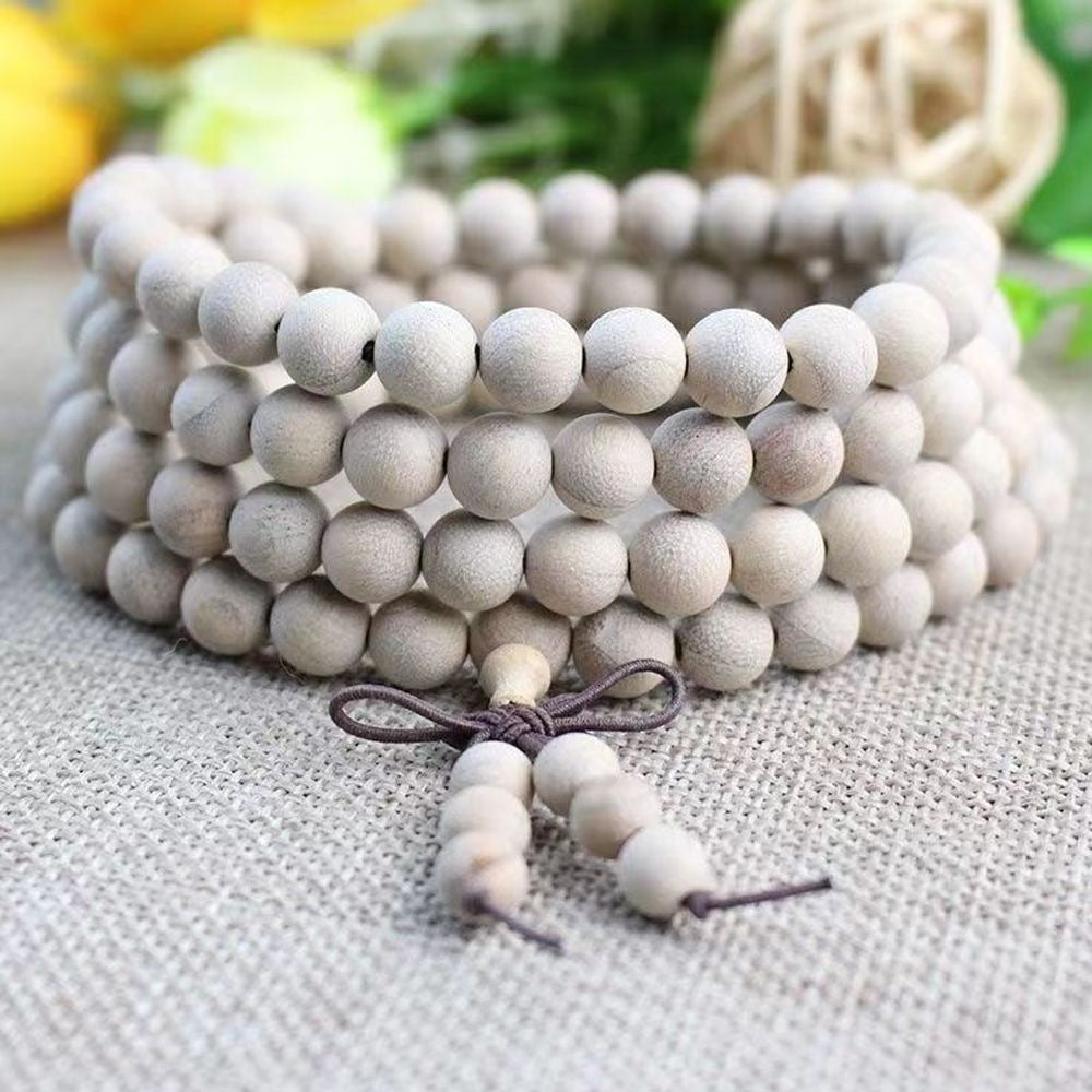 This versatile 108-bead Camphor Wood Bracelet & Necklace