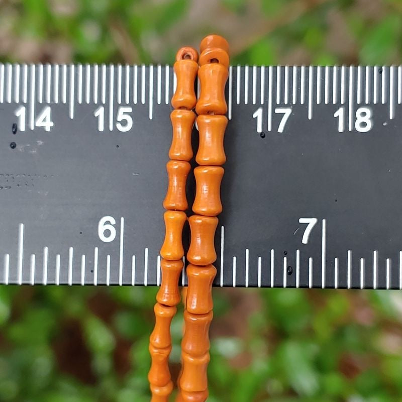 Natural Olive Nut Bamboo Joint Beads 6×3mm - 108 Pcs DIY Craft Beads for Bracelet & Necklace Making