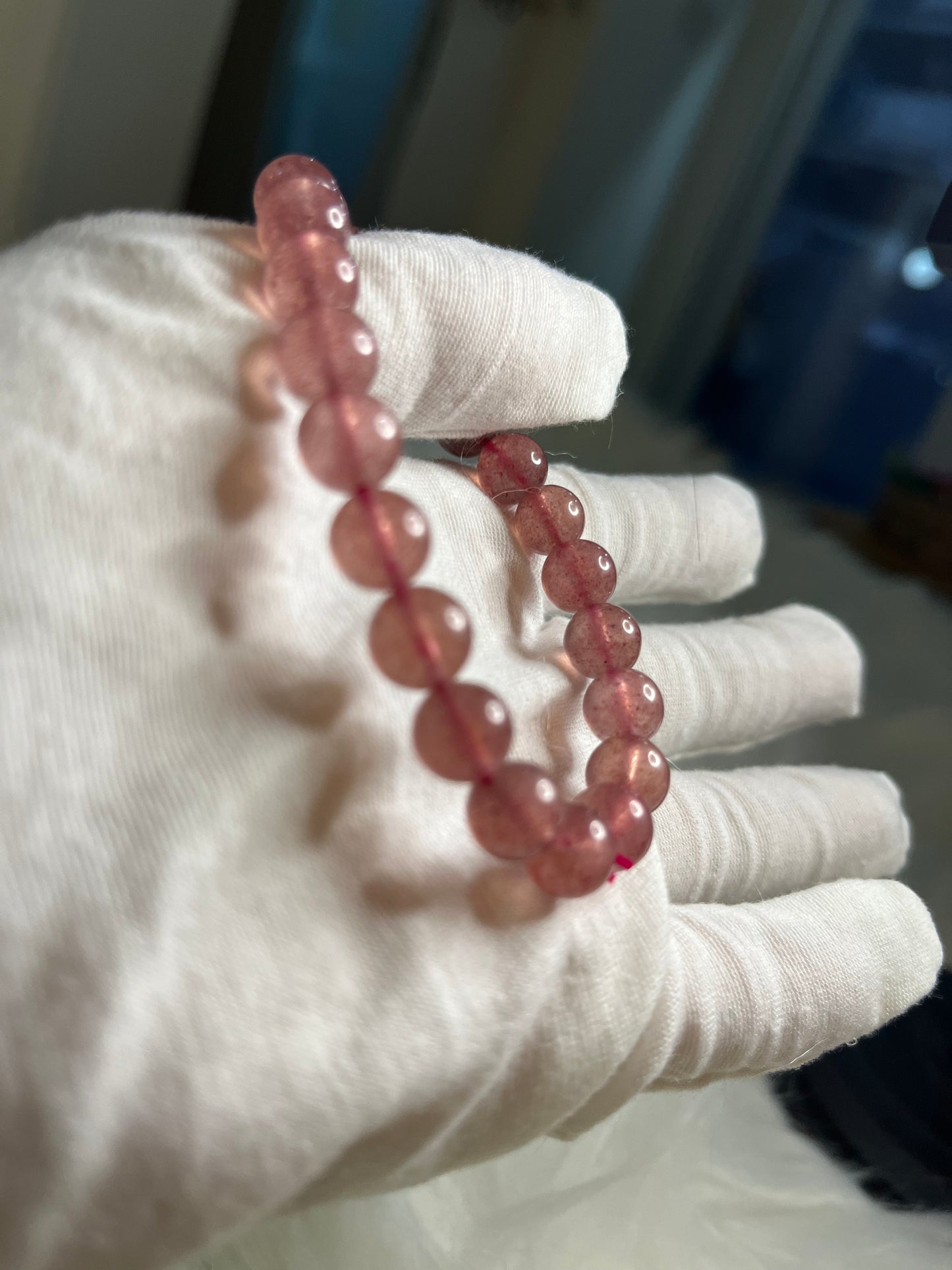 Natural Strawberry Crystal Hand String ( buy 1 get 1 free)
