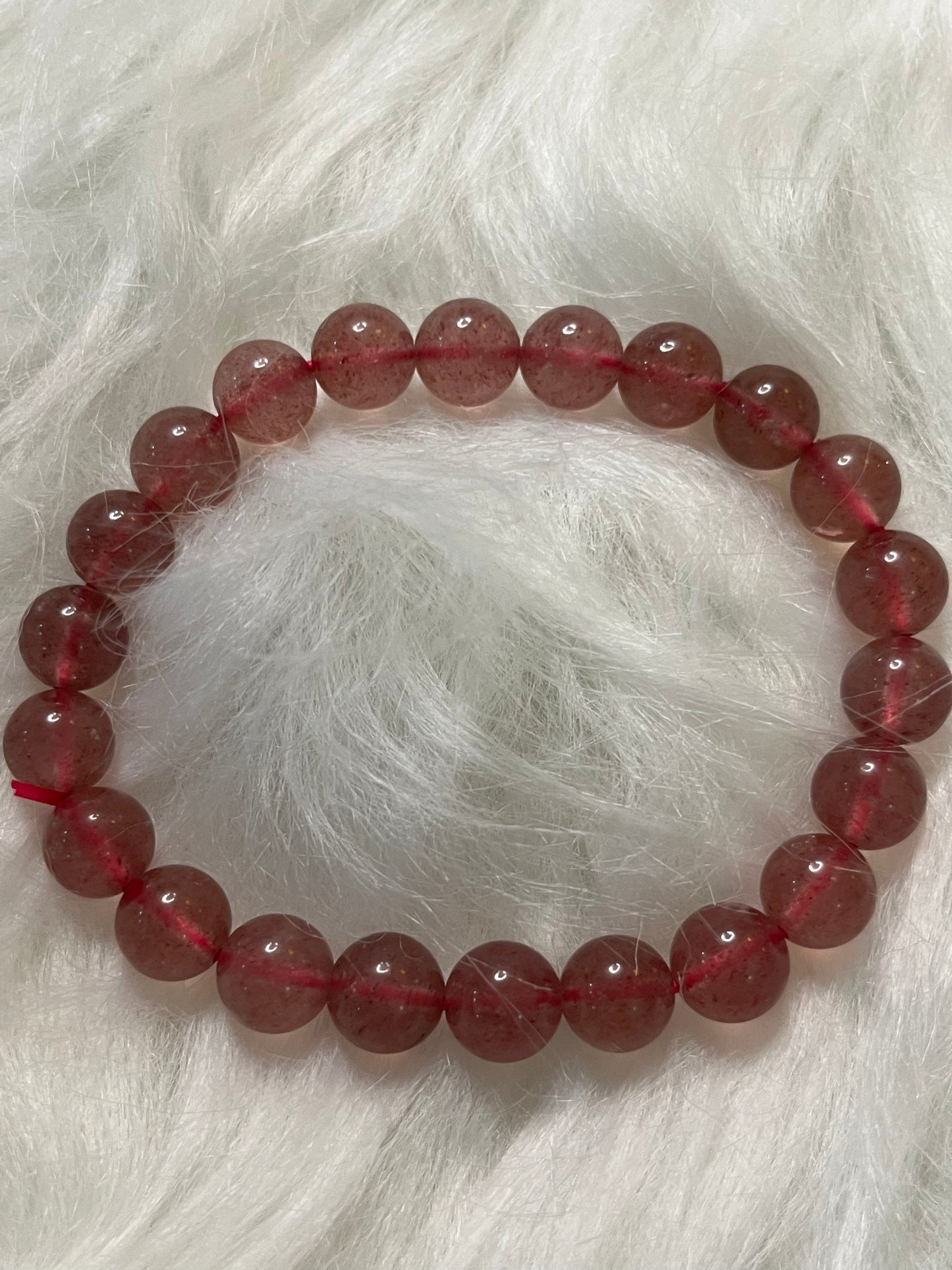 Natural Strawberry Crystal Hand String ( buy 1 get 1 free)