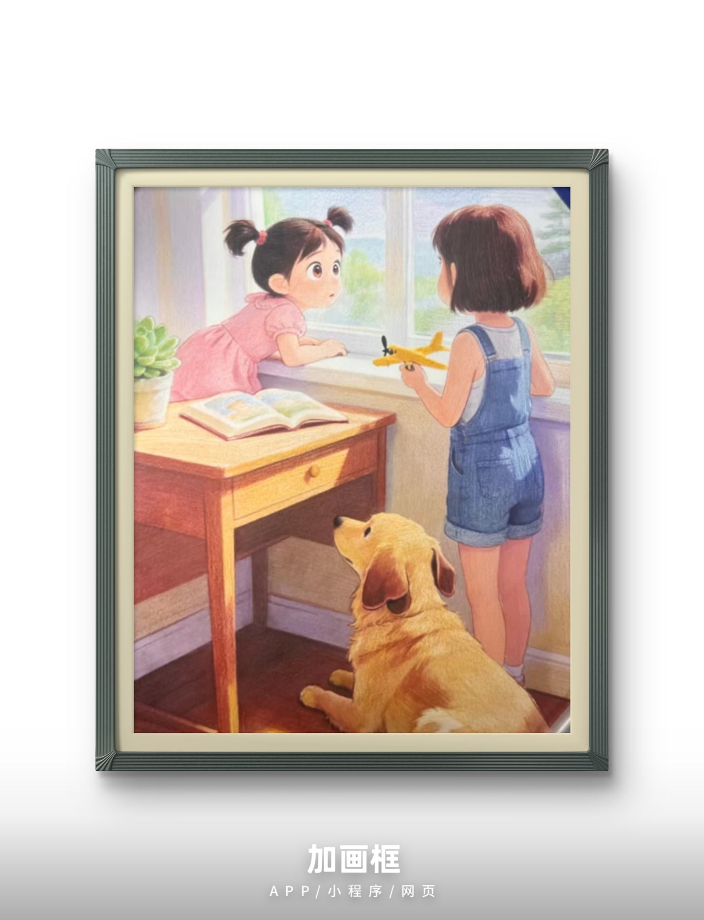 Innocent Brushstrokes Paint Childlike Fun: The Exclusive Beauty of a Paper Plane by the Window