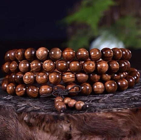 108seeds Zitang huanghuali wooden bracelet or necklace can be used for both purposes.