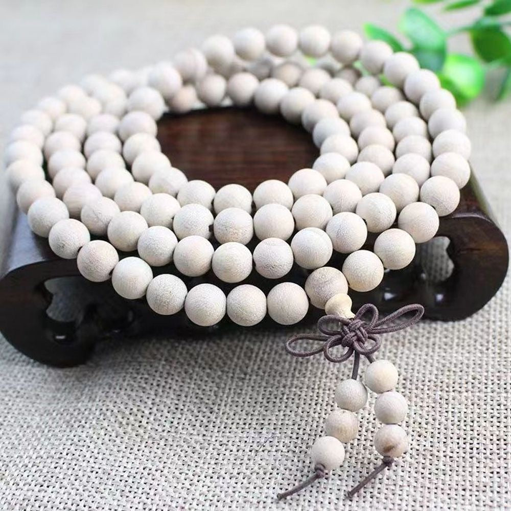 This versatile 108-bead Camphor Wood Bracelet & Necklace