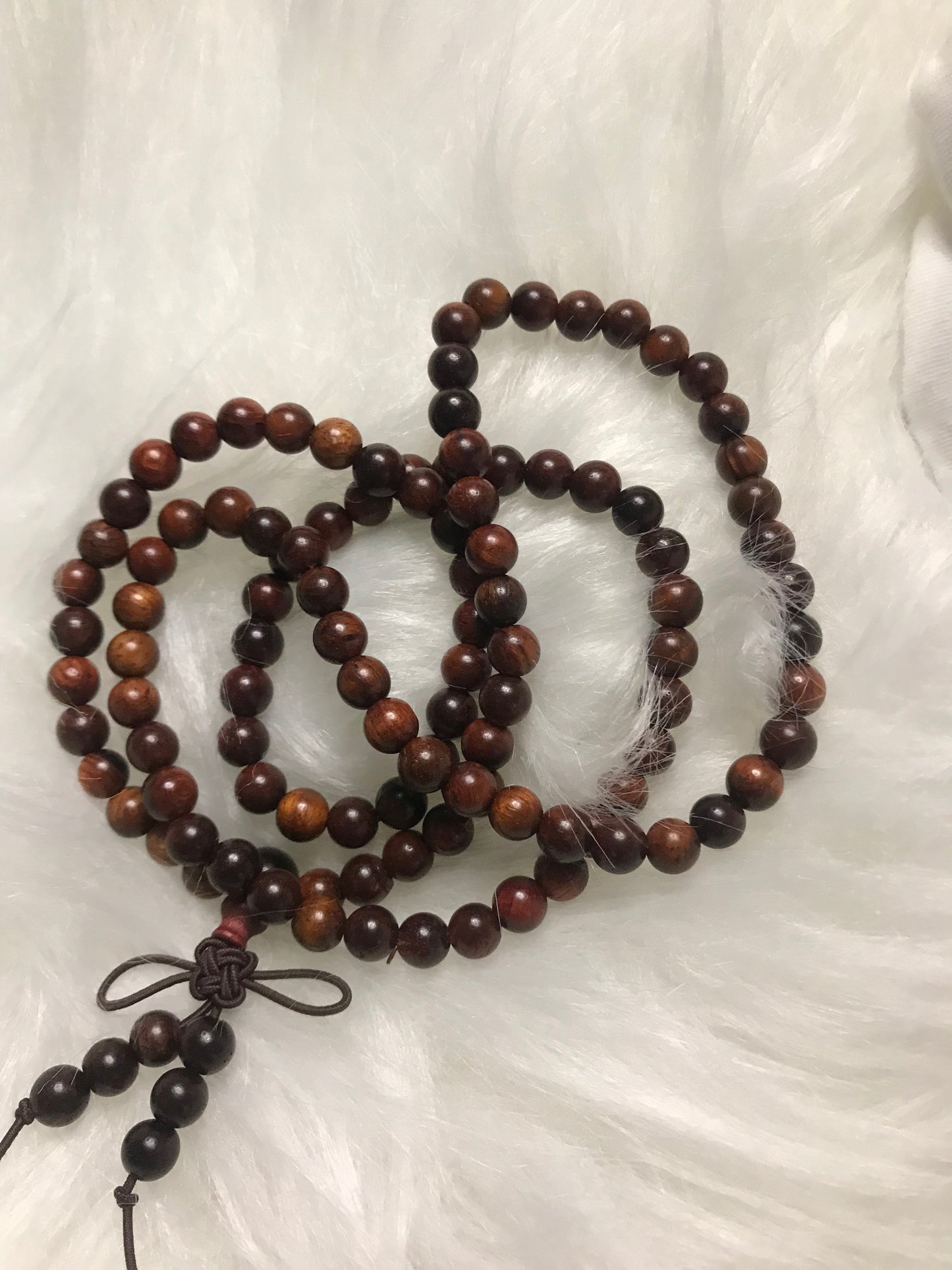 108 seed rosewood primary color bracelet!