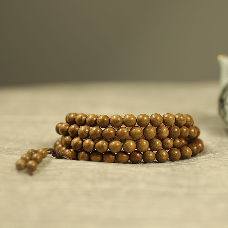 Golden nanmu 108 rosary beads  (bracelet /necklace )
