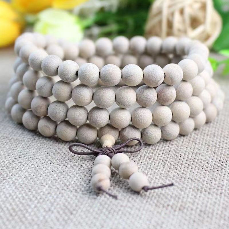 This versatile 108-bead Camphor Wood Bracelet & Necklace
