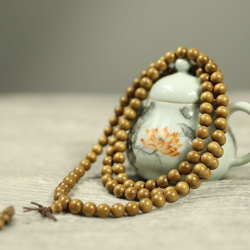 Golden nanmu 108 rosary beads  (bracelet /necklace )