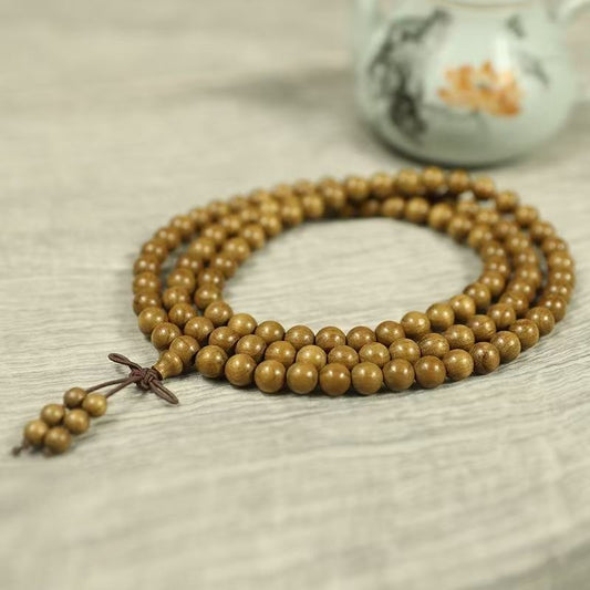 Golden nanmu 108 rosary beads  (bracelet /necklace )