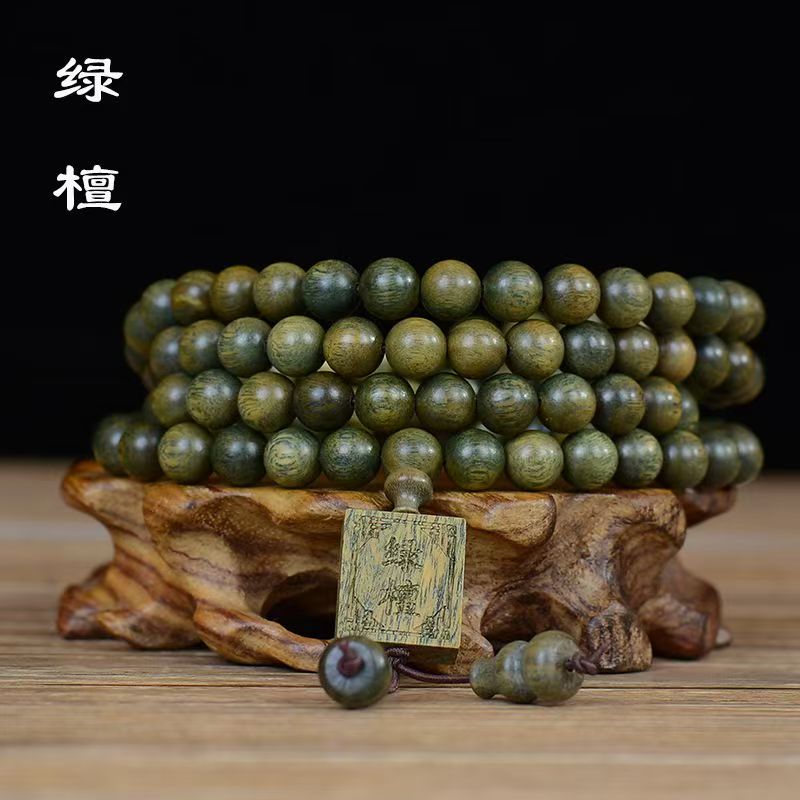 108 green sandalwood bracelets